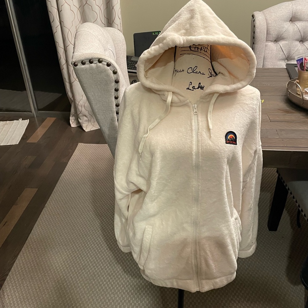 Vans “Off The Wall” Cozy Fleece Zip up hoodie. Size Small